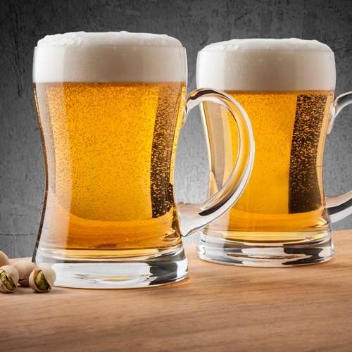 Mouth Blown Glass Beer Mugs Set