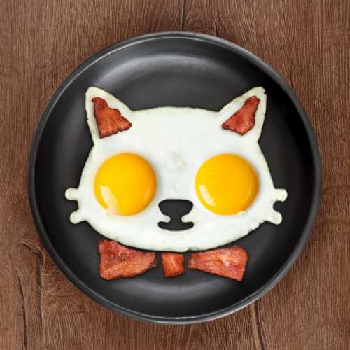 Funny Side Up Cat Egg Shaper