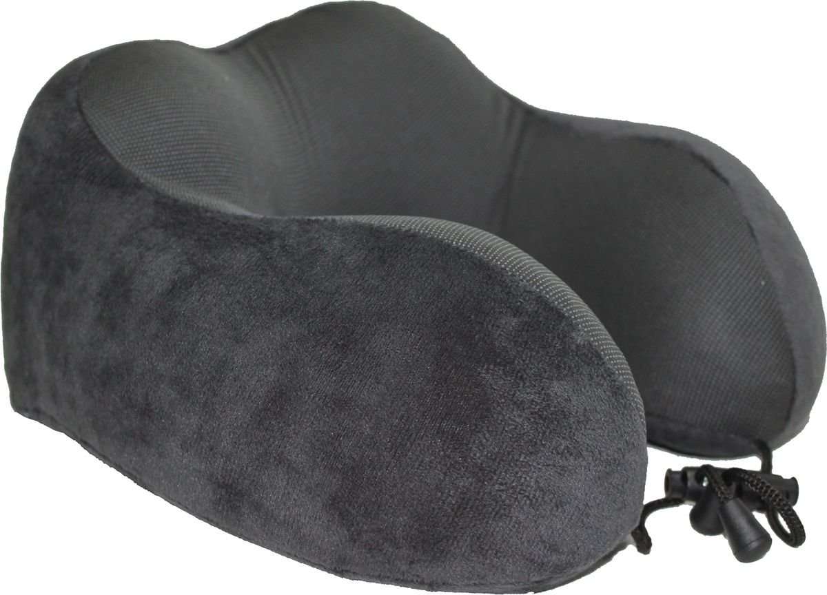 Travel Mate Curved Top Memory Foam Travel Pillow T-068 - Grey