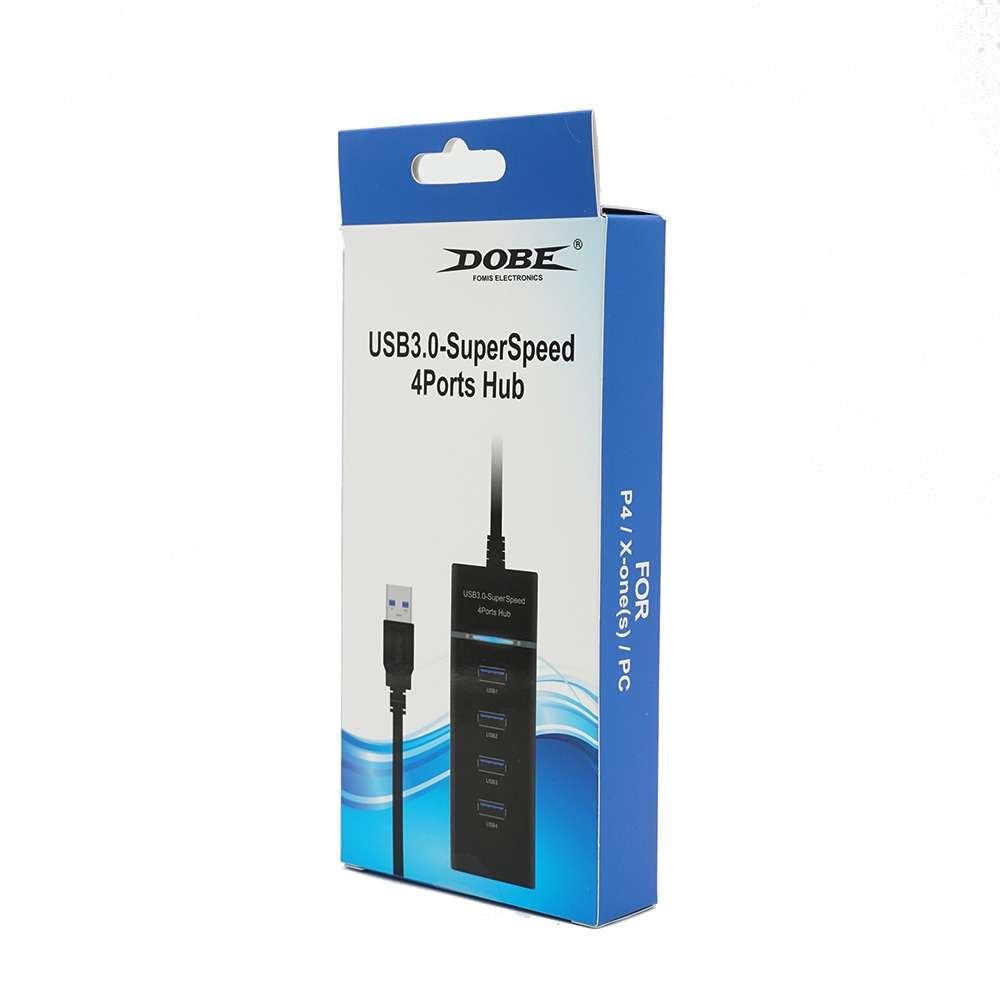 DOBE 4 PORTS HUB USB 3.0 SUPERSPEED HIGH SPEED FOR PS4 (S)/ PS4 PRO/ XBOX ONE (S)/ XBOX 360/ PC - BL