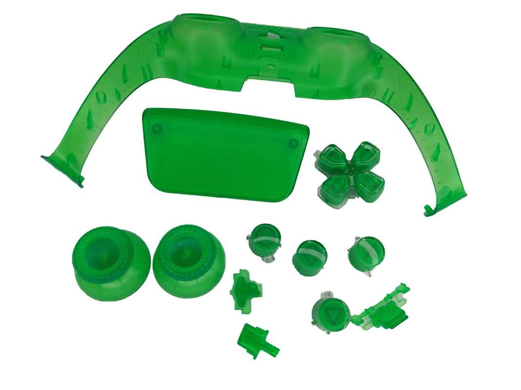 PS5 Dualsense Controller Full Button With Trim Clear Green