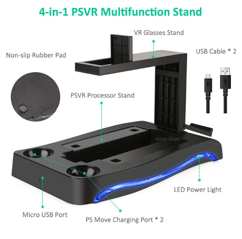 PSVR 4in1 2nd Generation Multi-function VR Stand with Controller Charging