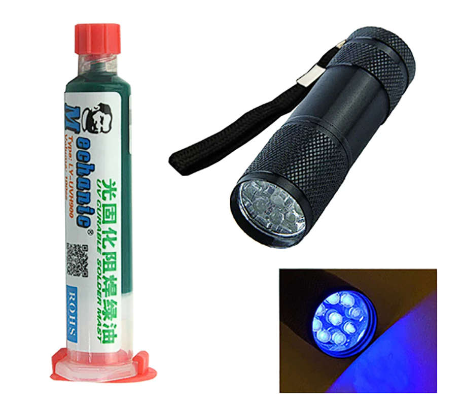 MECHANIC Solder Mask 10cc Green UV PCB Paint With UV Light