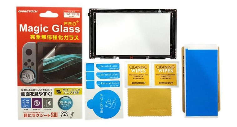 NS Switch Tempered Glass Screen Protector Themed Mario Kart