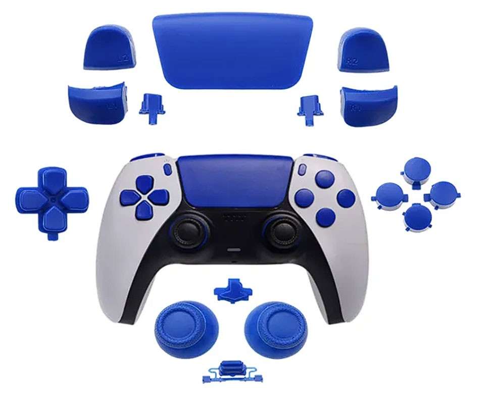 PS5 Dualsense Controller Full Button Set Blue for BDM-030