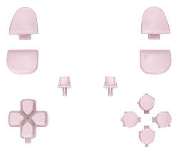 PS5 Dualsense Controller Full Button Set Matte UV Cherry Blossom for BDM-030