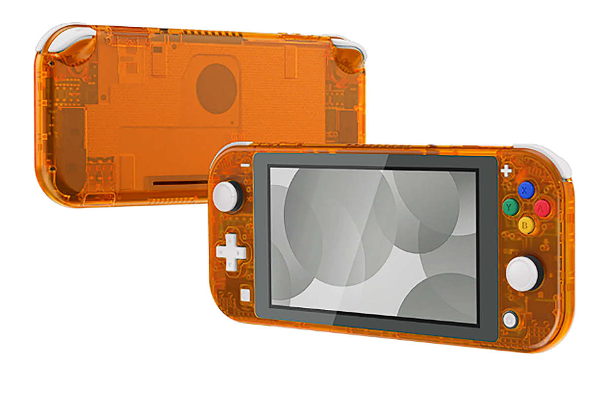 NS Switch Lite Complete Shell Kit Clear Orange