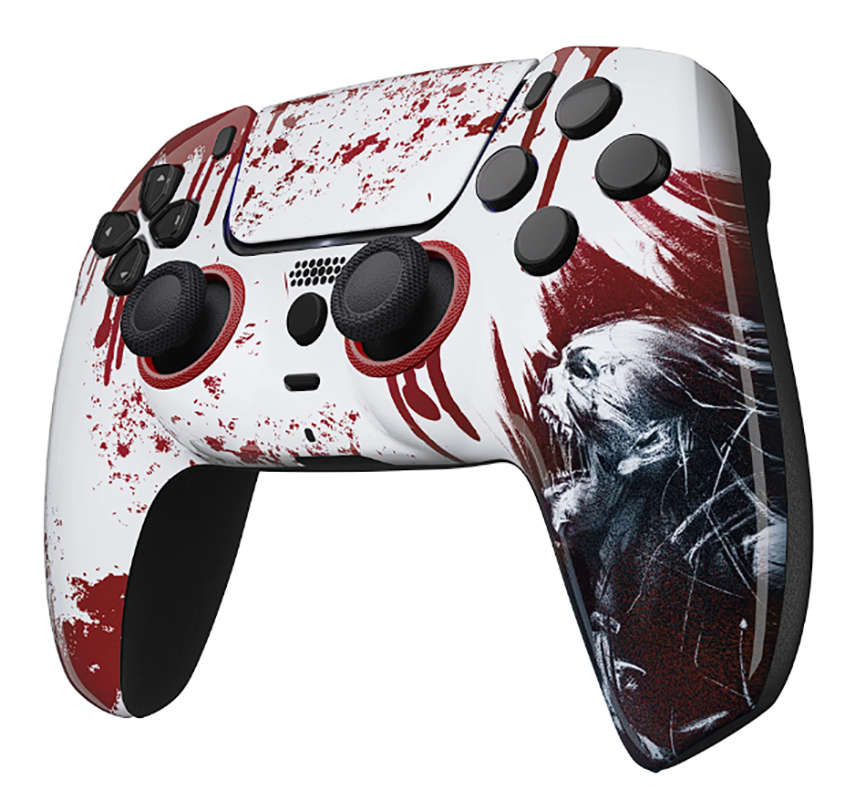 PS5 Dualsense Controller Front Shell With Touchpad Luna Glossy Blood Zombie