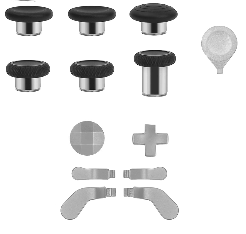XBOX ONE Elite V2 Controller 11Pcs Magnetic Thumbstick Accessory Paddle Set Silver
