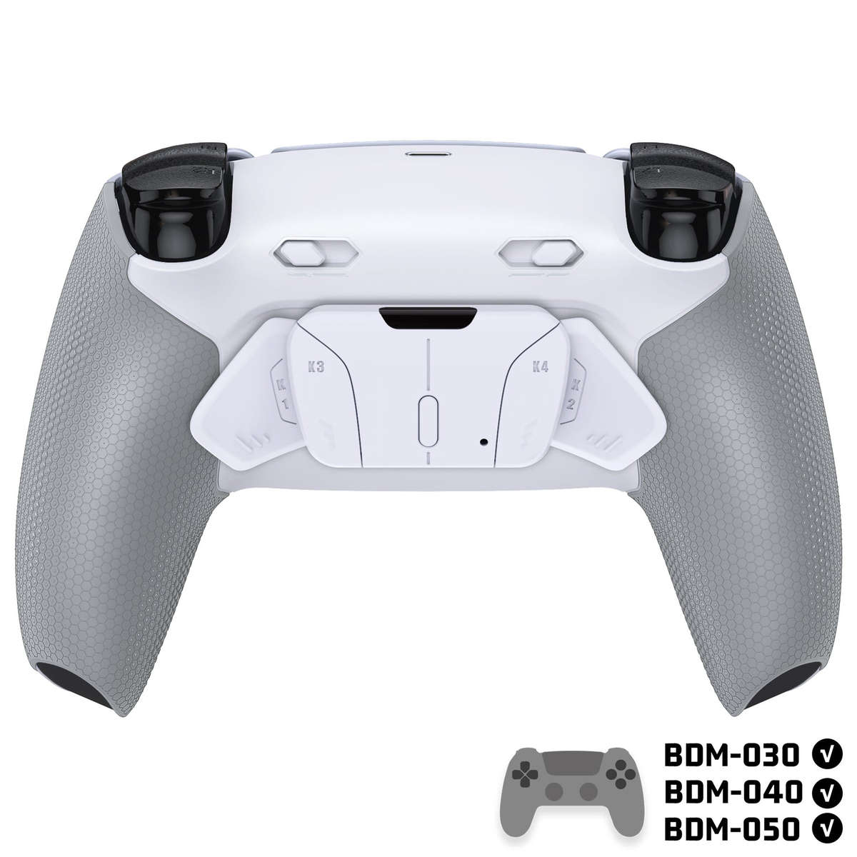 Ps5 Dualsense Controller NEW Plus MAX Edition Back Button Mod Kit Rise4 Rubberized White for BDM-...