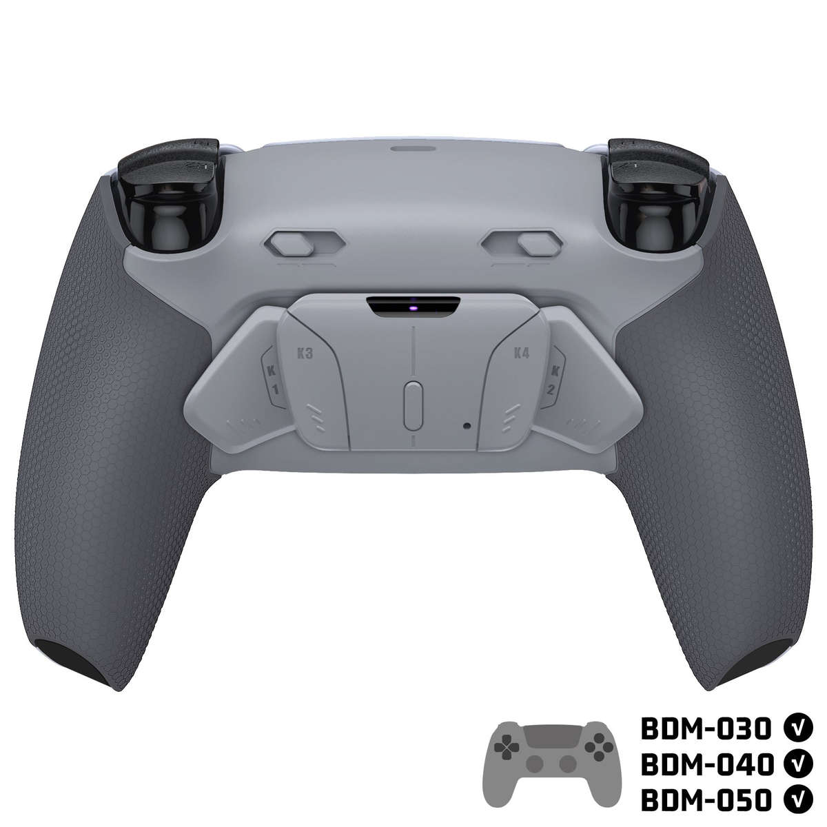 Ps5 Dualsense Controller NEW Plus MAX Edition Back Button Mod Kit Rise4 Rubberized Hope Gray BDM-...