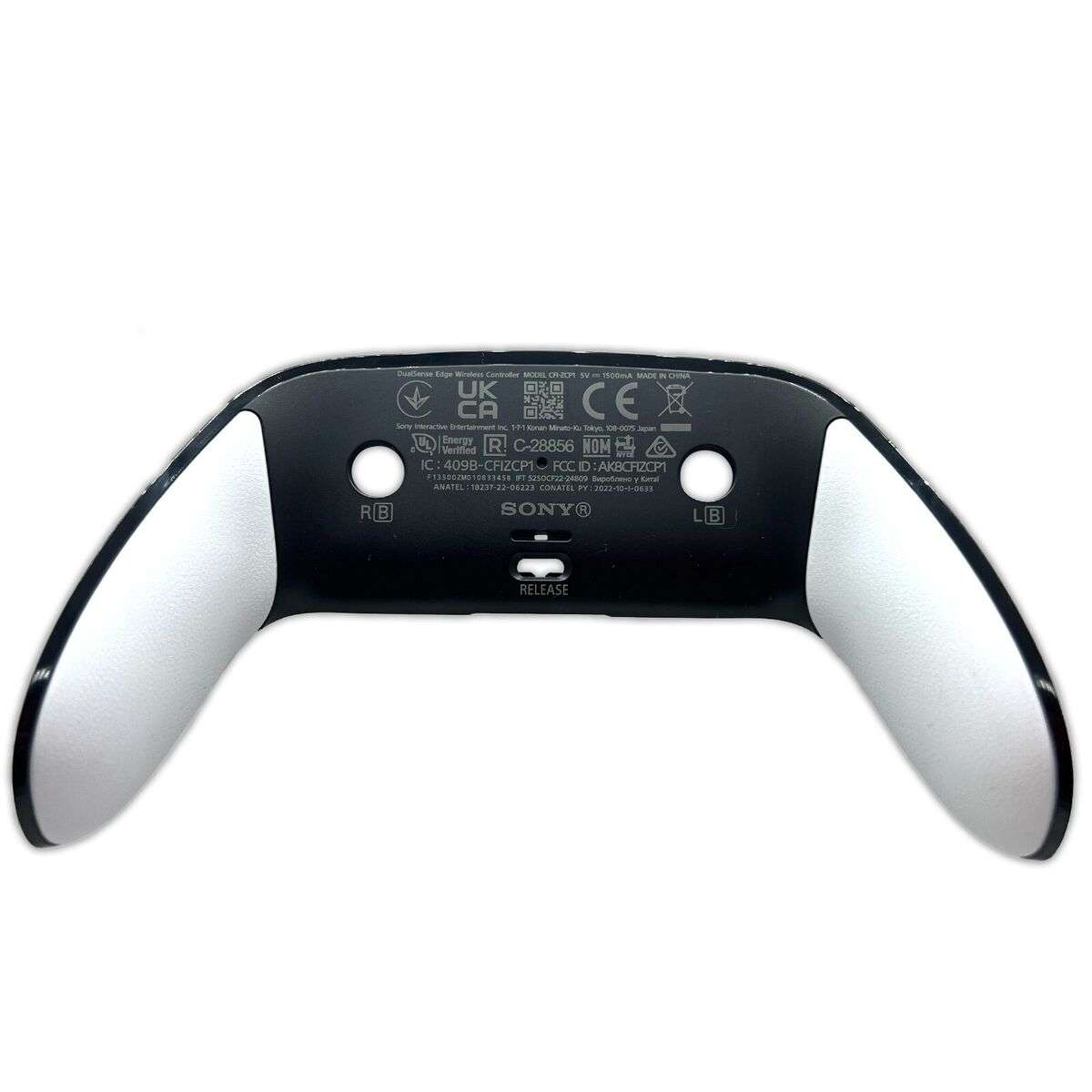 PS5 Dualsense Edge Original Back Shell Trim with Grips White