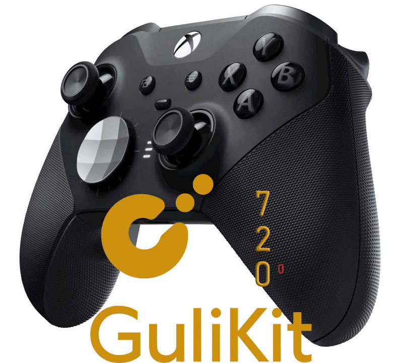 Microsoft Xbox Elite Series 2 Wireless Controller Black Upgraded Gulikit 720 with Paddles Refurbi...