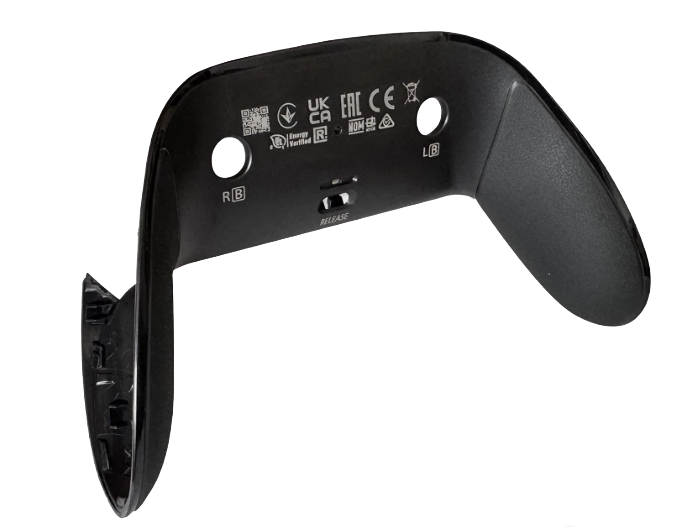 PlayStation 5 DualSense Edge Controller Back Shell Trim with Grips Black