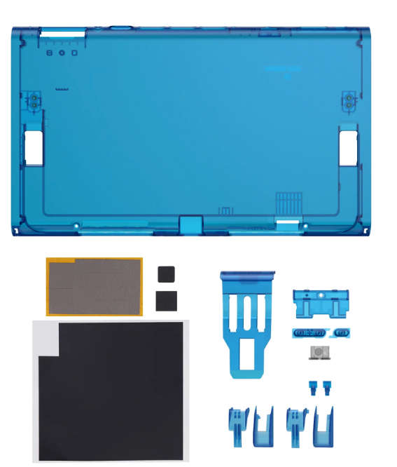 Nintendo Switch 2 eXtremeRate Rear Back Plate Clear Blue