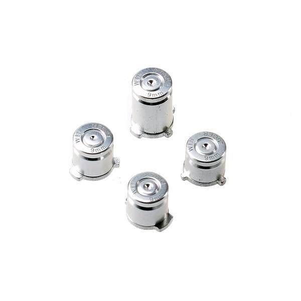 XBOX ONE CONTROLLER METAL ABXY BUTTON SET BULLET STYLE SILVER