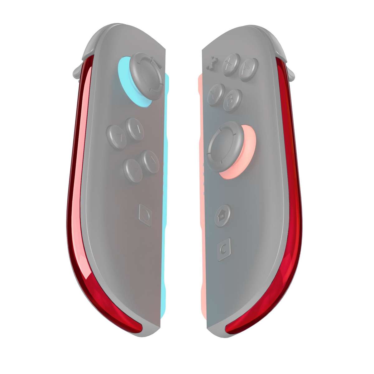 Nintendo Switch 2 eXtremeRate Joy-Con 2 Decorative Strips Chrome Red