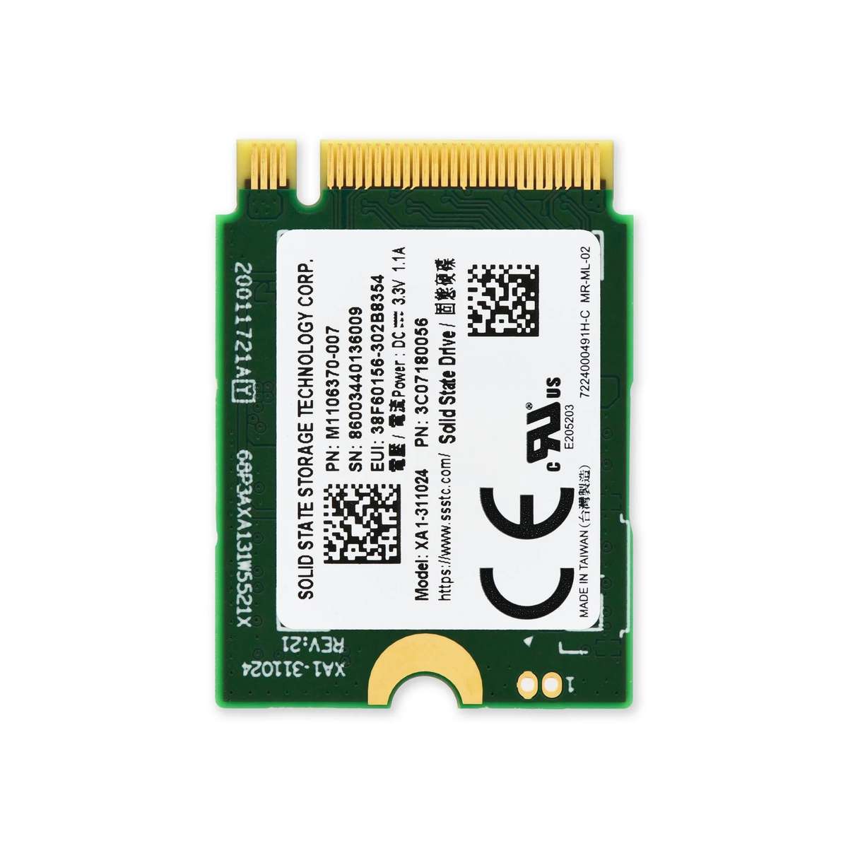 Xbox Series S SSSTC SSD M.2 2230 NVMe 512MB Pulled