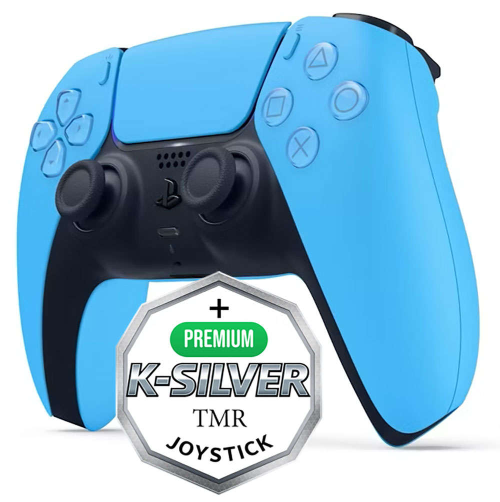 PS5 Original DualSense Wireless Controller Starlight Blue with Drift Resistant TMR Joysticks Refu...