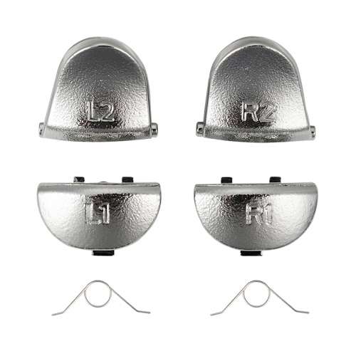 PS4 DS4 Trigger set R1L1 R2L2 with Springs Chrome Silver