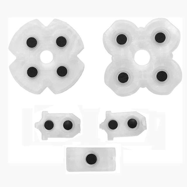 PS4 DualShock 4 Controller JDM-040 / JDM-030 Complete Conductive Rubber Pad Set Replacement 5Pcs Set