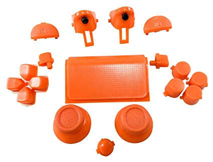 Dualshock 4 DS4 V2 Controller Button Delux Set Matt Orange