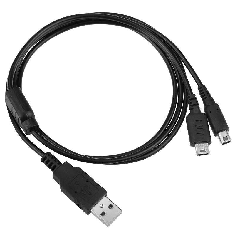 2 IN 1 USB POWER CHARGE CABLE FOR NINTENDO DS Lite/ Dsi/ Dsi XL/LL, 3DS, 3DS XL/LL