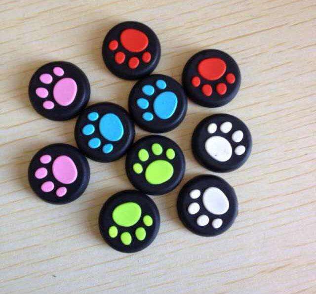 PS Vita PSV Cat Claw Design Anti-slip Silicone Thumb Stick Grip Cap Pink ( Each )