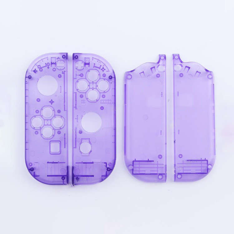 Switch Joy-con Left and Right Replacement Case Set Clear Transparent Purple