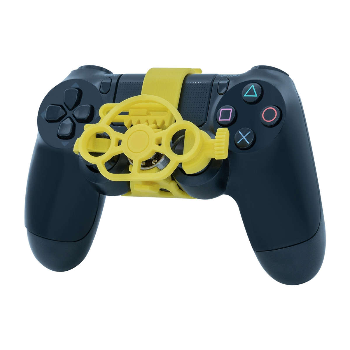PS4 DS4 ADD-ON MINI STEERING WHEEL YELLOW