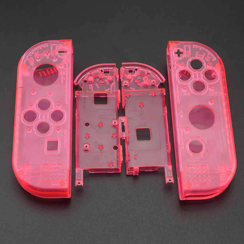 NS Switch Joy-con Left and Right Replacement Case Set Transparent Pink