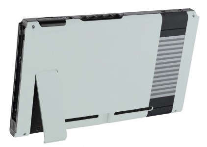 NS Switch Console Backplate With Kickstand Silky Soft Touch Classics NES Style