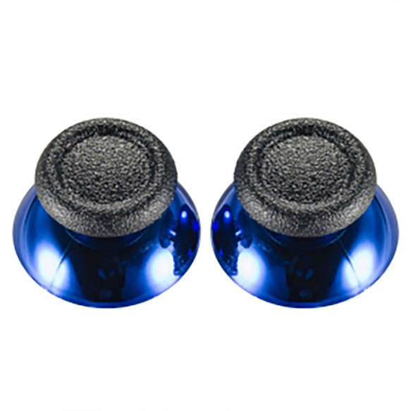PS4 Dualshock 4 DS4 Controller Chrome Series Thumbsticks Chrome Blue Black Rubber