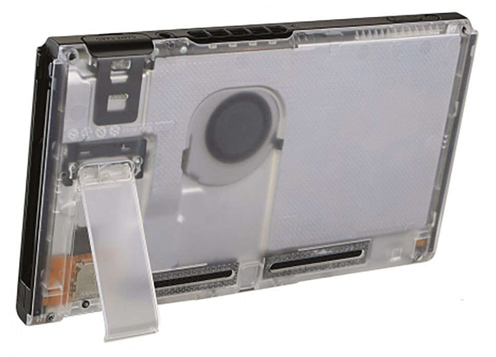 NS Switch Console Backplate With Kickstand Transparent Clear