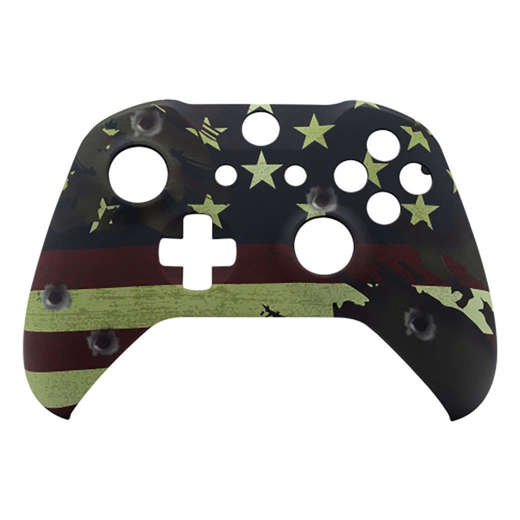 XBOX ONE S Controller Front Faceplate Art Series Soft Touch Patriot