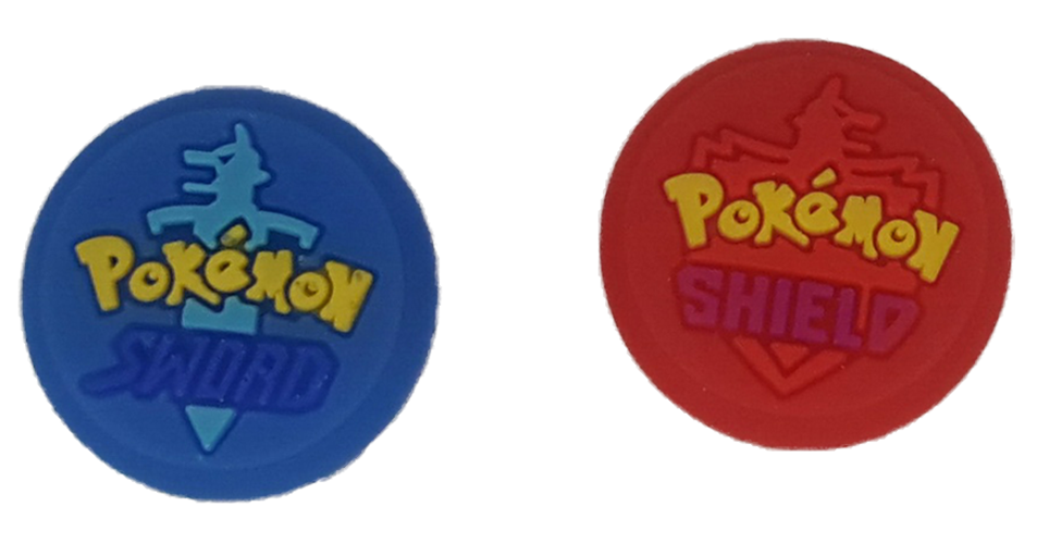NS Switch Joy-con Pokemon Shield Thumb Grips Silicone Rubber Red Blue
