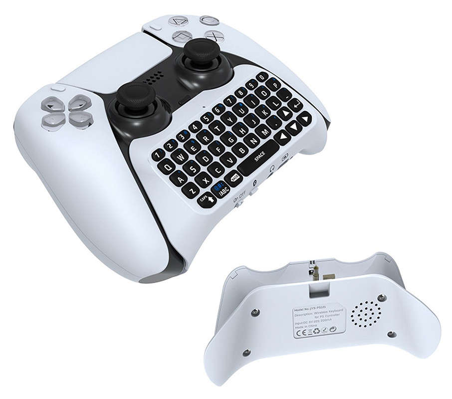 Ps5 Dualsense Controller Wireless Mini Keyboard White