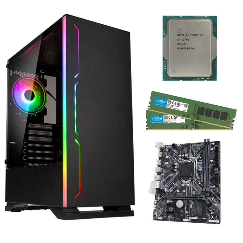 i7-12700, 16GB RAM, 512GB NVMe SSD, H610 Motherboard Desktop Computer
