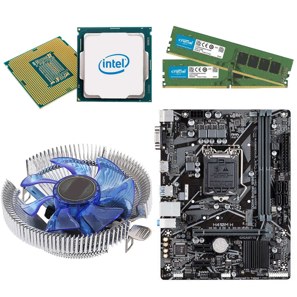 i5-10400 CPU, 16GB RAM, Blue LED CPU FAN, H410M Motherboard Combo