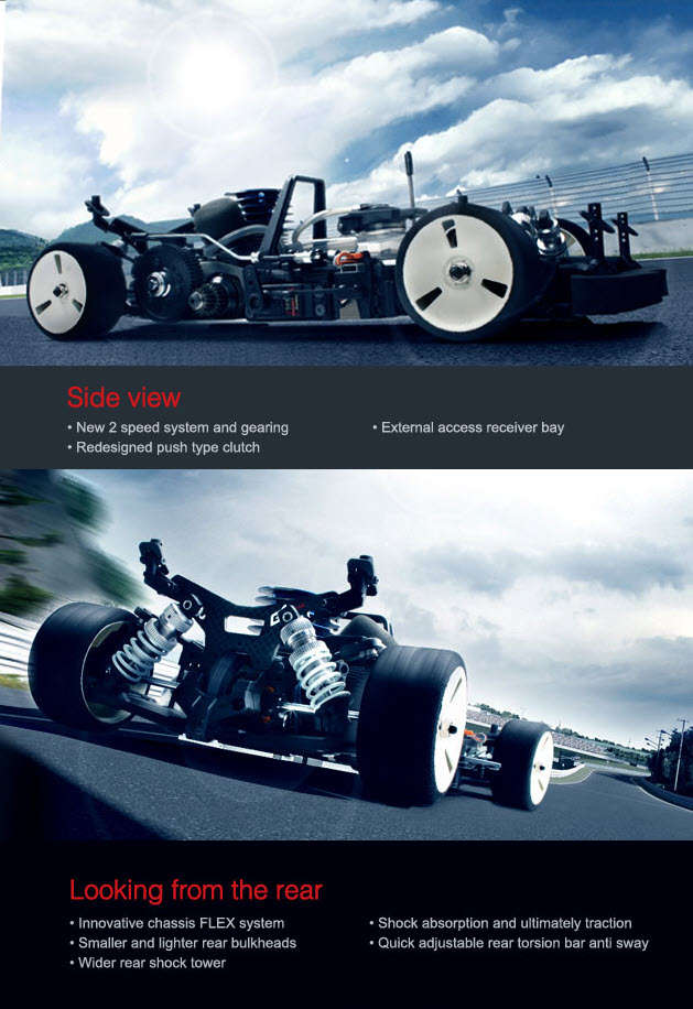 TeamMagic -  1/10 G4RS Gas Touring Car (Chassis Only requires servo, engine, shell, Wheels and Tires