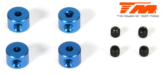 Stoppers - Aluminum - Blue (4 pcs) - 117001B - 0.10kg