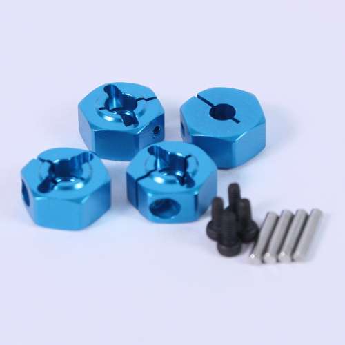 (#WA-017BU) Aluminum 5.5mm Wheel Adapter Set (BU) for All Tamiya 1/10 Car - 0.10kg