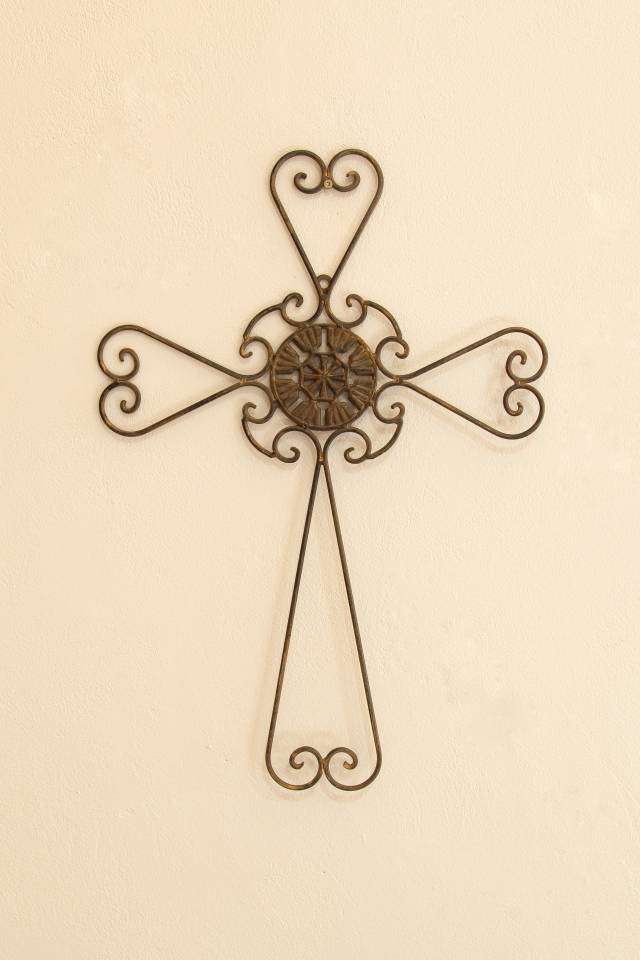 Cross Wall Decor Rust