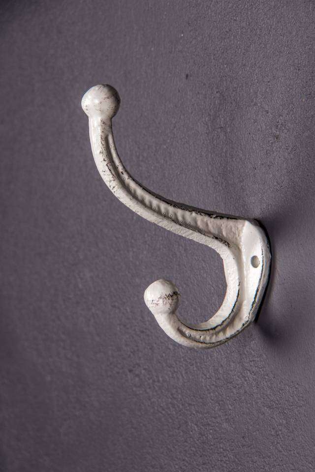 Double Hook Small Antique White
