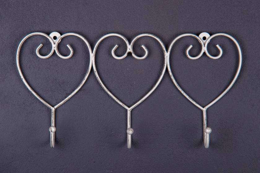 Heart Shaped Hooks White