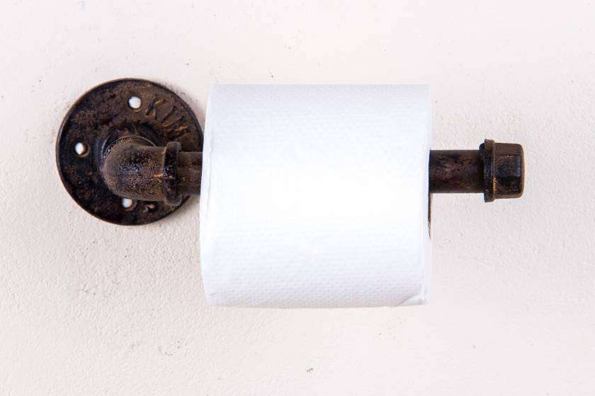 Wall Mounted Toilet Roll Holder Rust