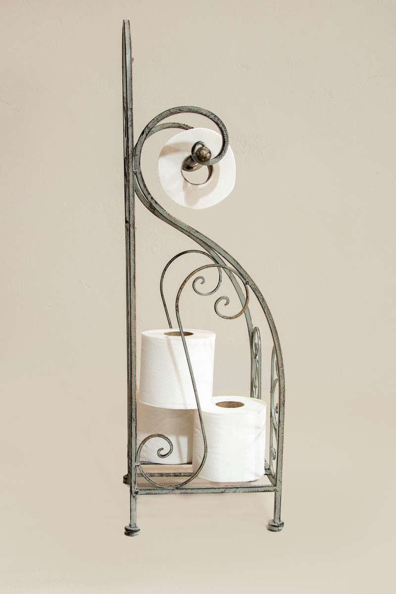 Toilet Roll Stand Antique Grey