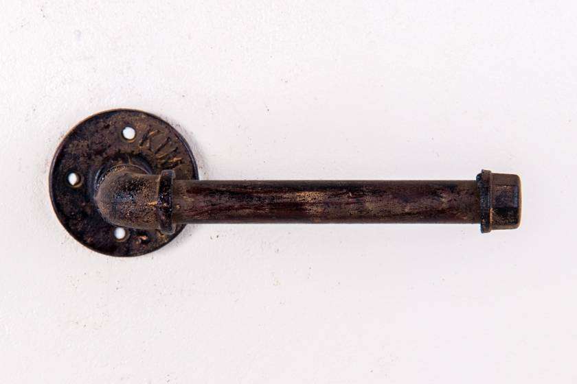 Wall Mounted Toilet Roll Holder Rust