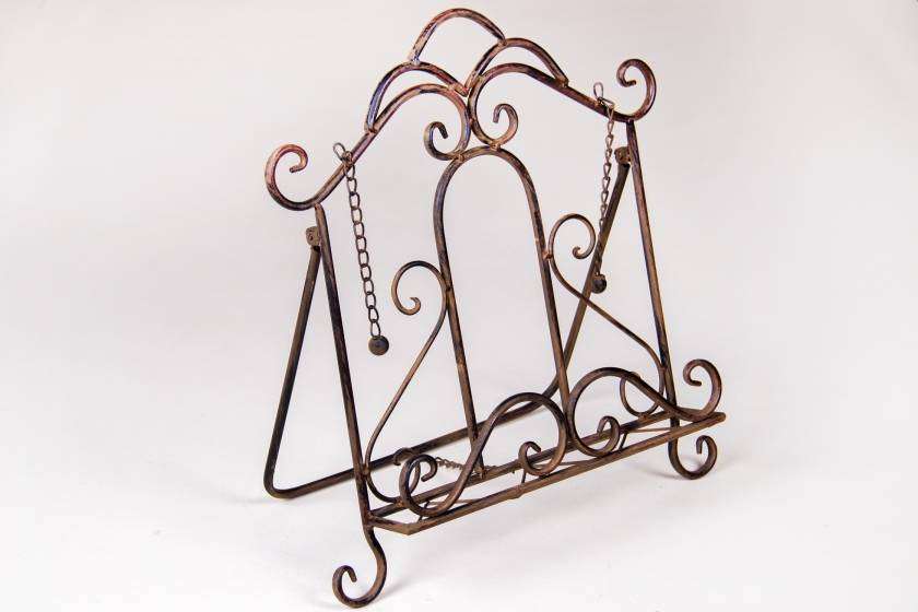 Cook Book Stand Antique Grey