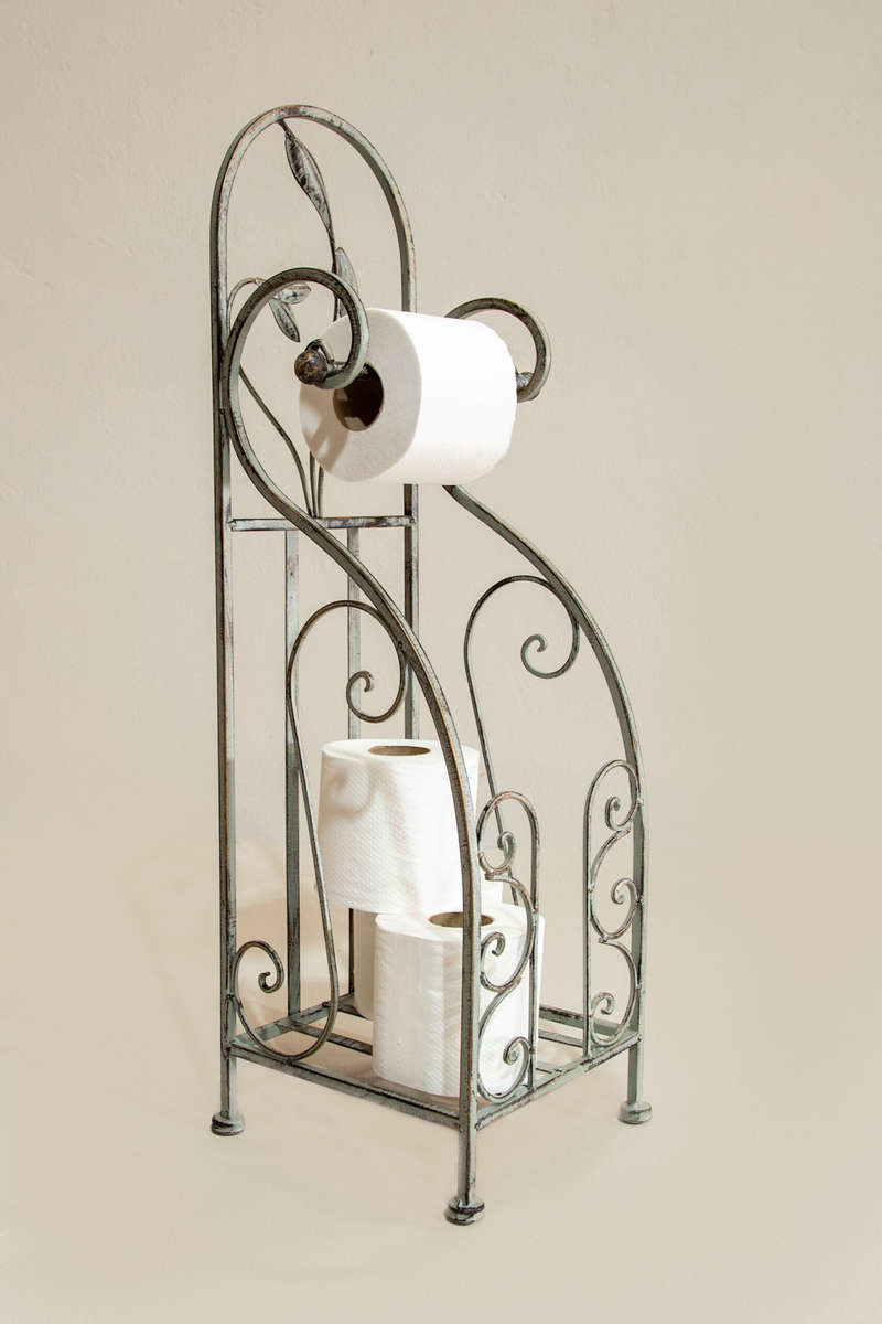 Toilet Roll Stand Antique Grey